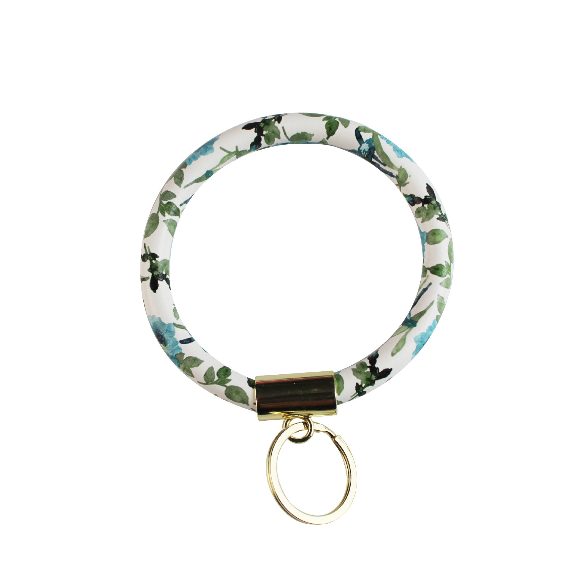 Wholesale Leather Printed Sunflower Wrist Keychain